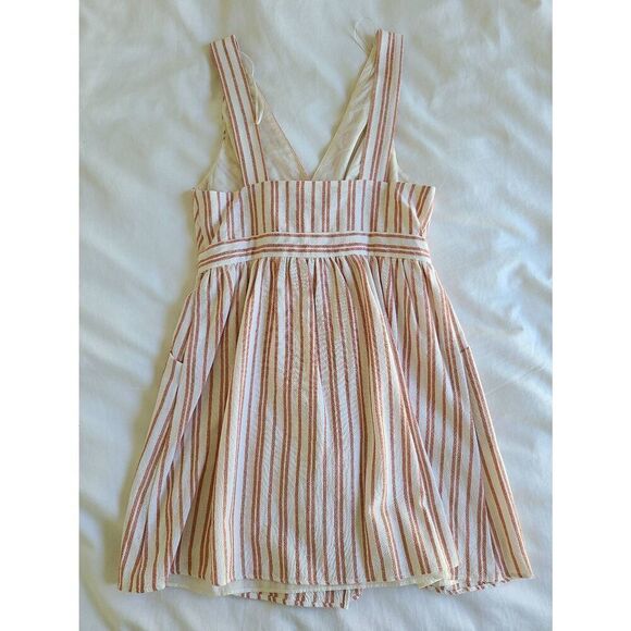 Zara Striped Mini Wrap Dress TRF Collection Women's Medium Sleeveless Wide Strap - Picture 6 of 7